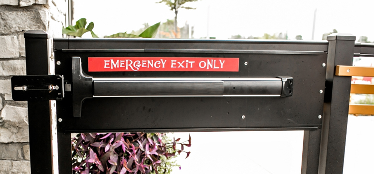 emergency push bar installation in East Hemet