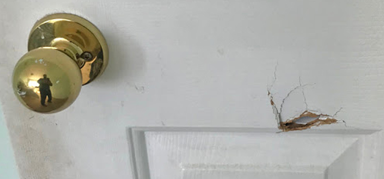 interior door hole repair East Hemet